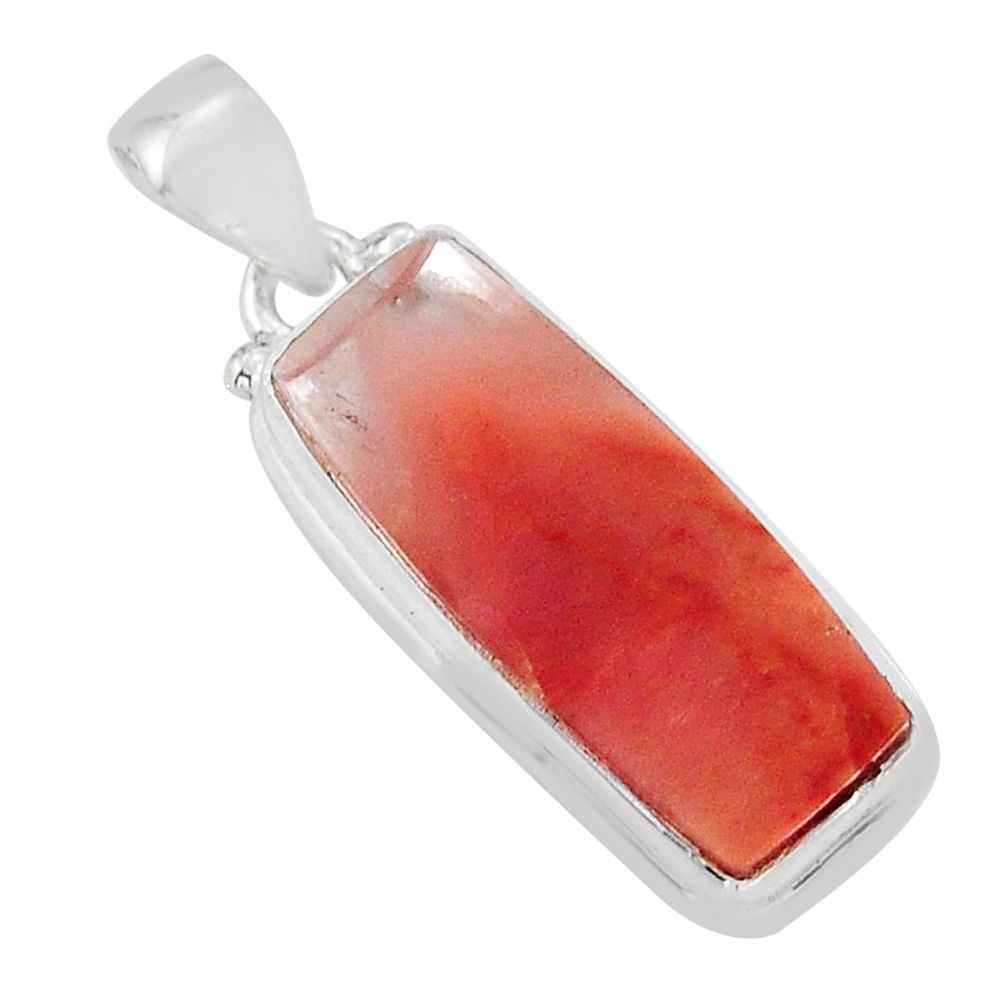 12.48cts silk rutile baguette shape 925 sterling silver pendant jewelry y28485