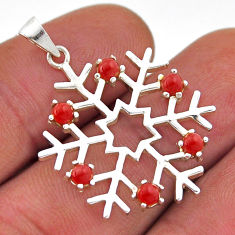 1.61cts snowflake natural honey onyx 925 sterling silver pendant jewelry n47095