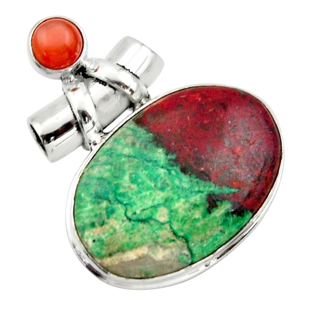 22.59cts sonora sunrise (cuprite chrysocolla) 925 silver pendant r32186