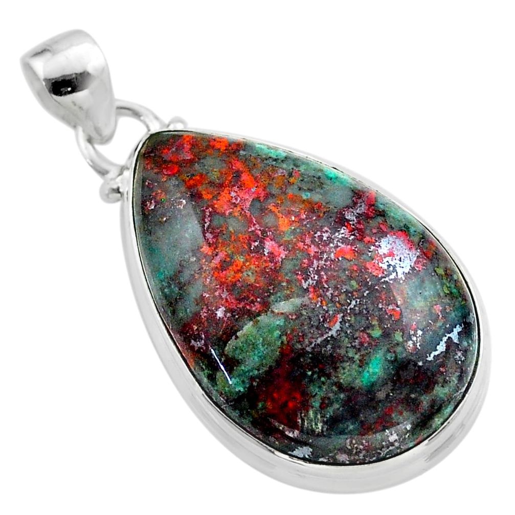 27.08cts sonora sunrise (cuprite chrysocolla) 925 sterling silver pendant t45032