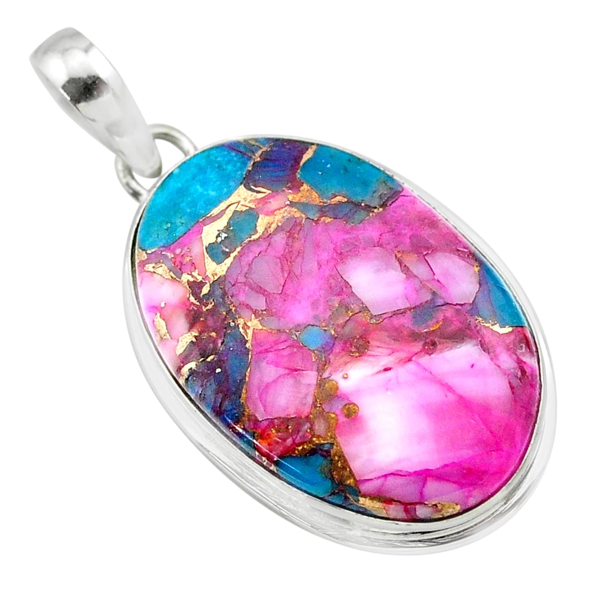 Spiny Oyster Arizona Turquoise 925 Sterling Silver Pendant Spiny Oyster Arizona Turquoise 925 Sterling Silver Pendant
