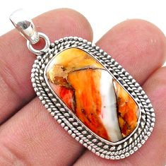15.23cts spiny oyster arizona turquoise 925 sterling silver pendant t72491