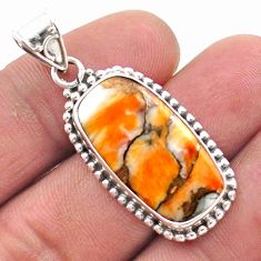 11.95cts spiny oyster arizona turquoise 925 sterling silver pendant t72497