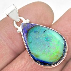 6.35cts sterling opal pear shape 925 sterling silver pendant jewelry u47076