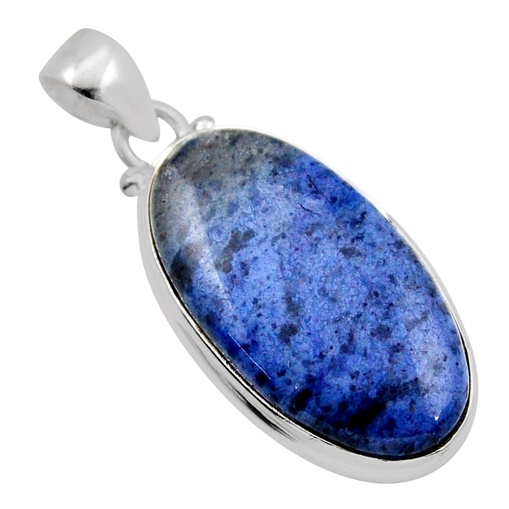 Sterling silver 15.82cts natural blue dumortierite 925 pendant jewelry y90564