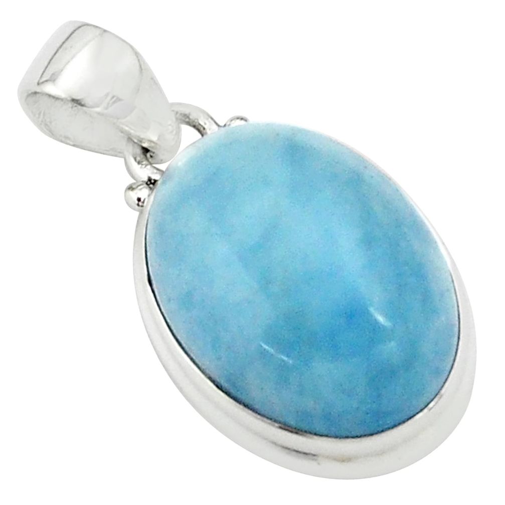 15.11cts natural blue aquamarine 925 sterling silver pendant jewelry p77866