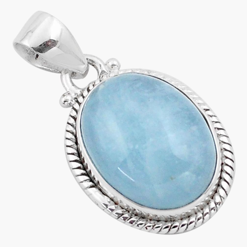 13.77cts natural blue aquamarine 925 sterling silver pendant jewelry p88432