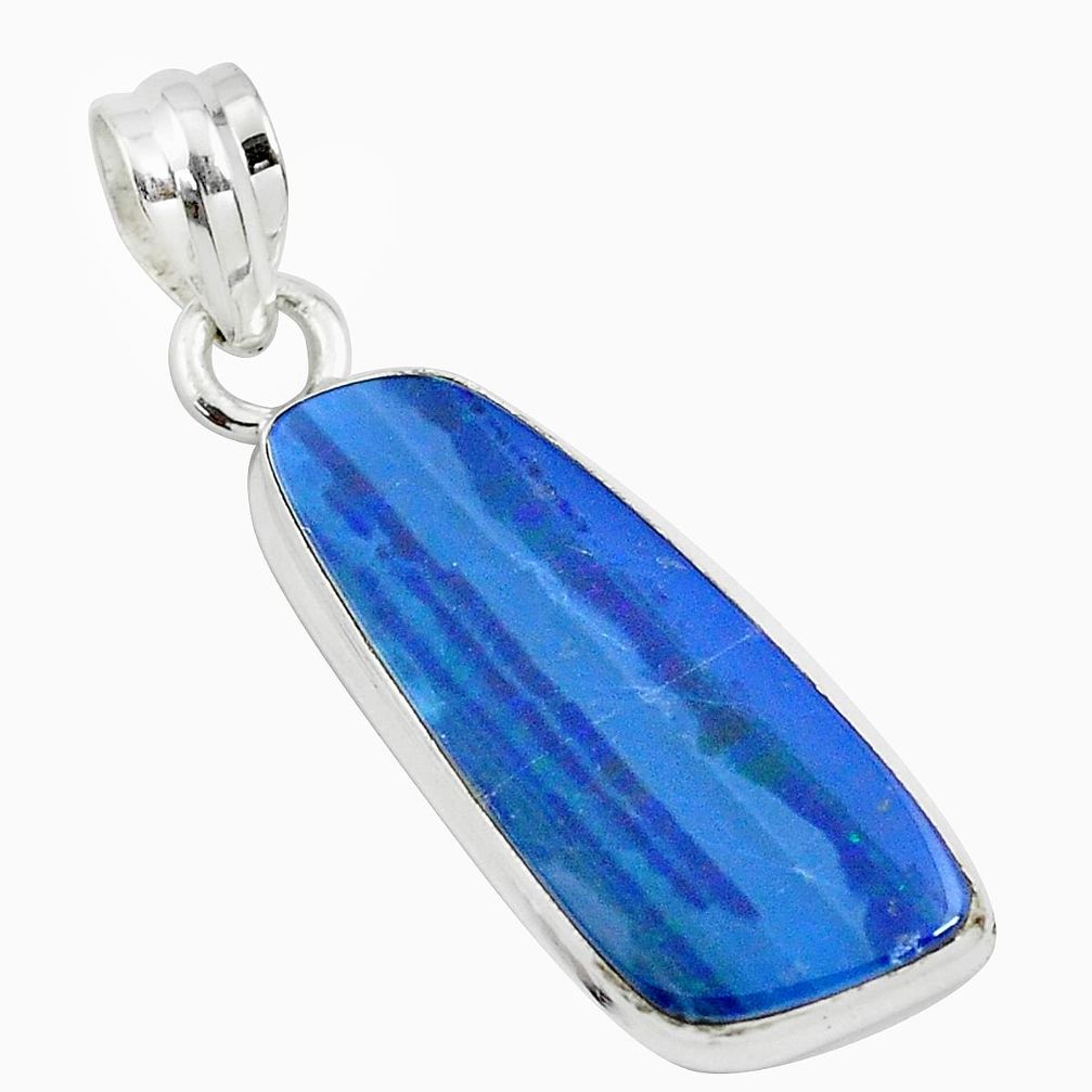 10.76cts natural blue doublet opal australian 925 sterling silver pendant p70473