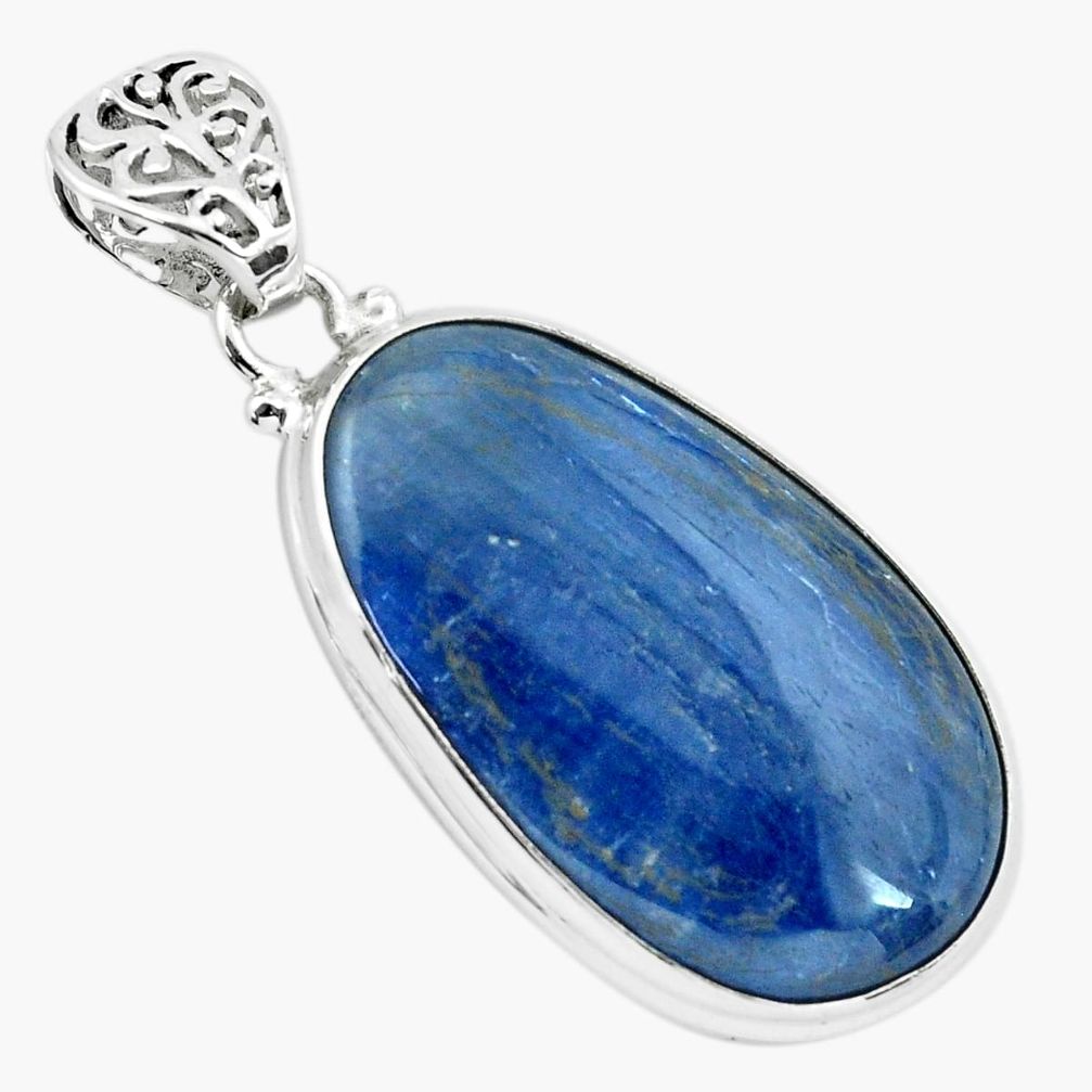 29.34cts natural blue kyanite 925 sterling silver pendant jewelry p65974