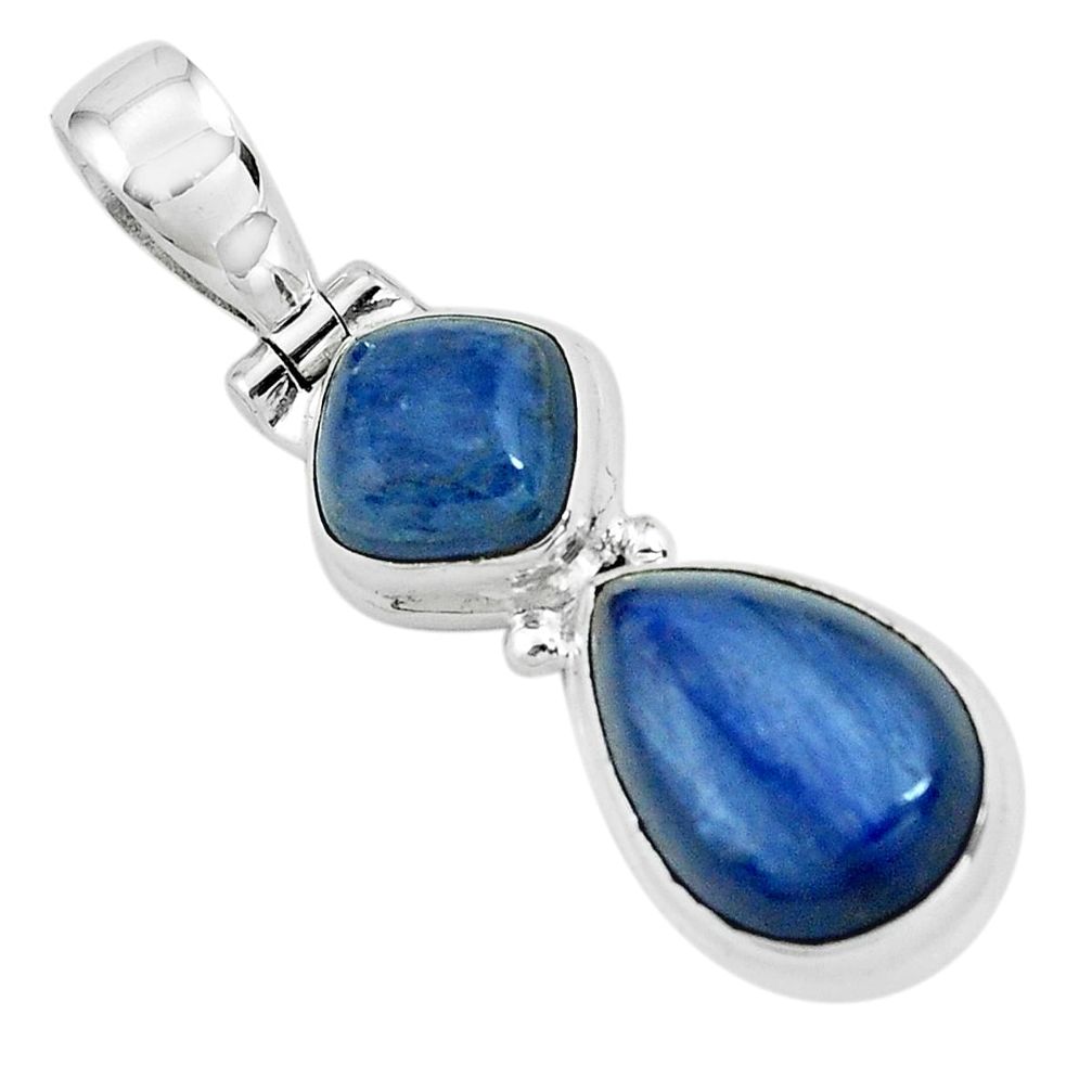 8.54cts natural blue kyanite 925 sterling silver pendant jewelry p67325