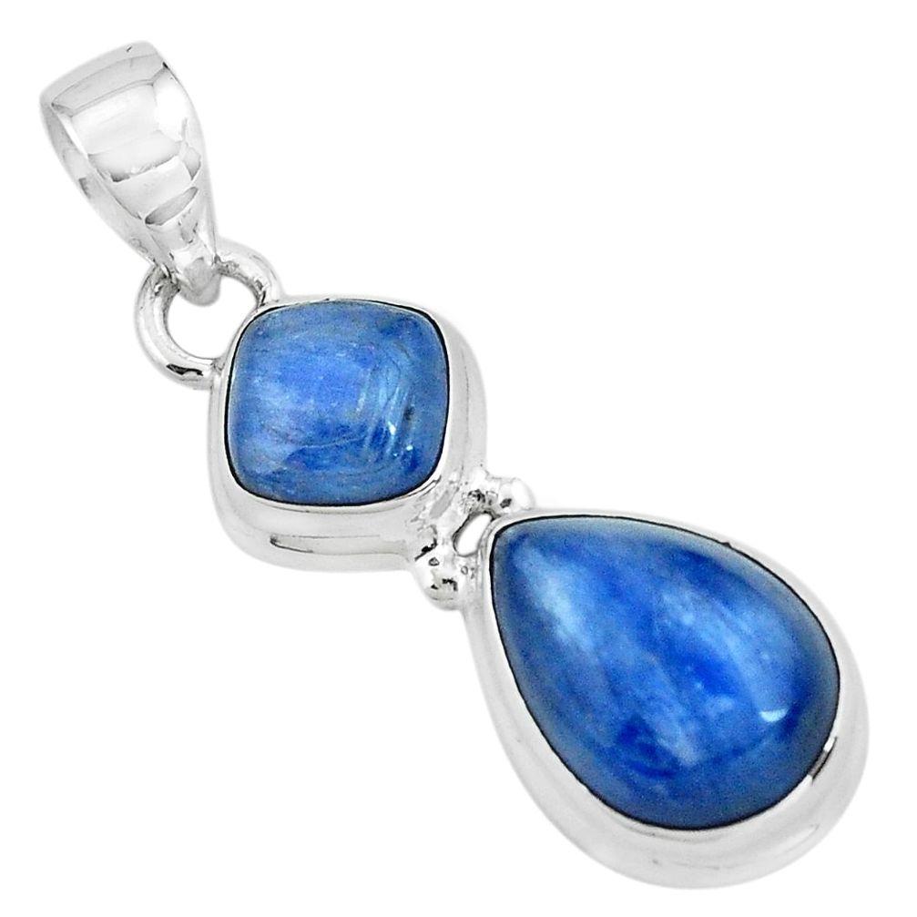 8.22cts natural blue kyanite 925 sterling silver pendant jewelry p67334