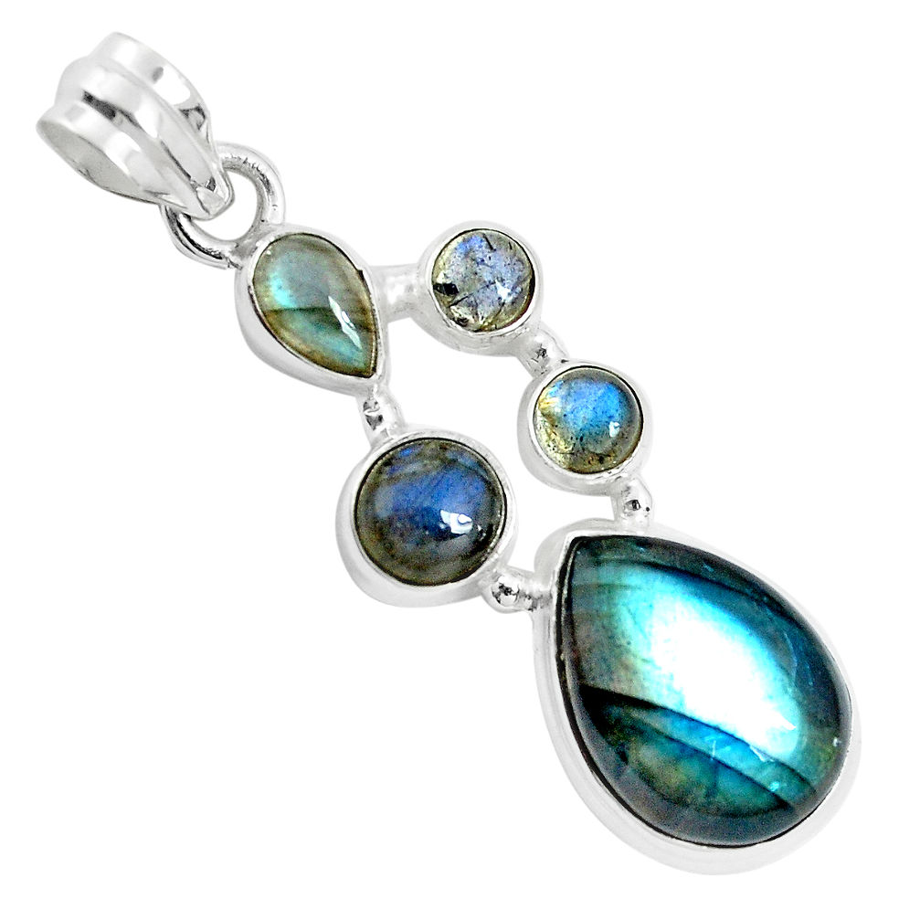 13.05cts natural blue labradorite 925 sterling silver pendant jewelry p33965