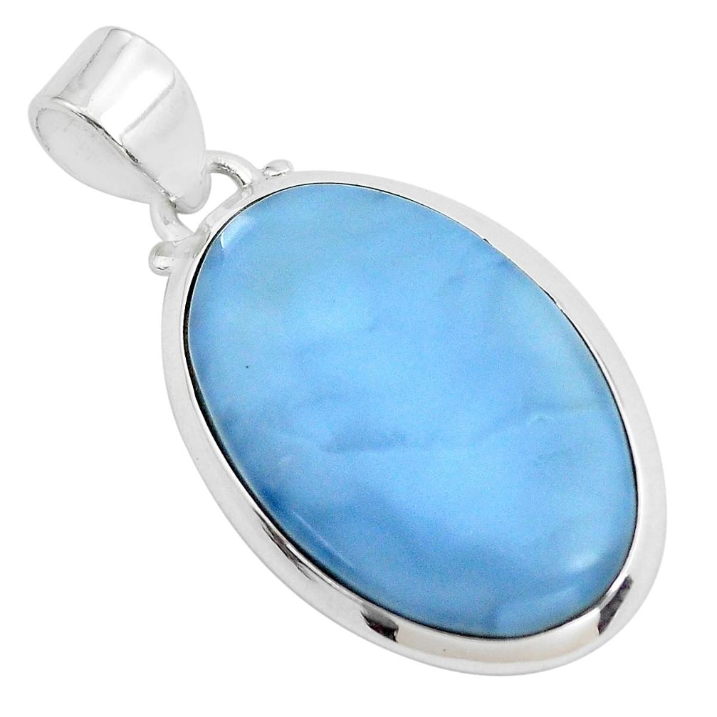14.72cts natural blue owyhee opal 925 sterling silver pendant jewelry p41278