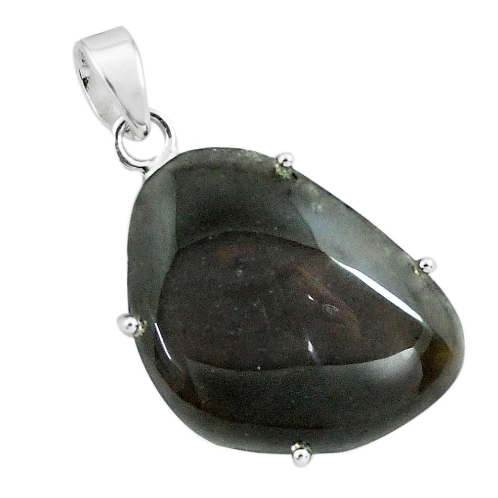18.14cts natural brown agni manitite 925 sterling silver pendant jewelry p68636