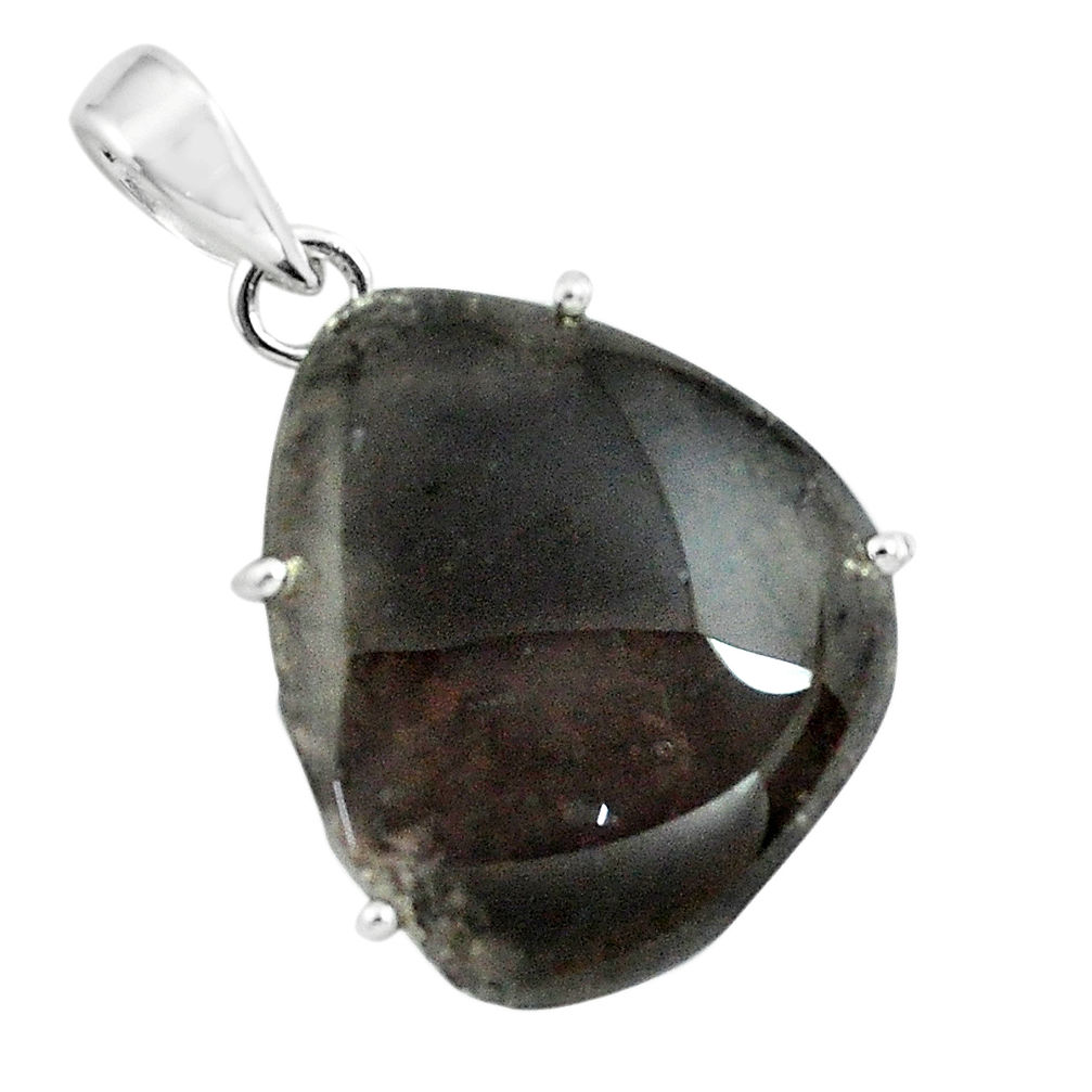 19.29cts natural brown agni manitite 925 sterling silver pendant jewelry p68643