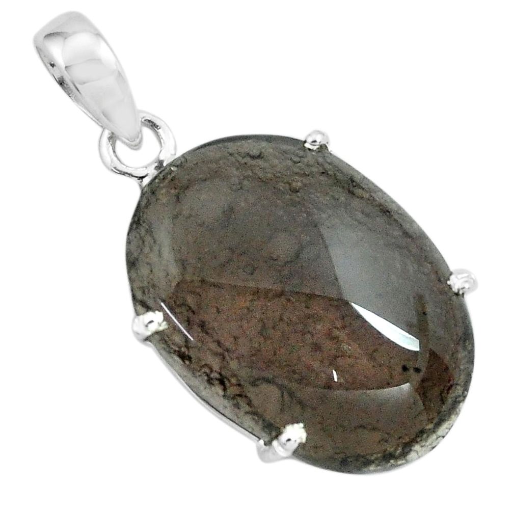 15.34cts natural brown agni manitite 925 sterling silver pendant jewelry p68646