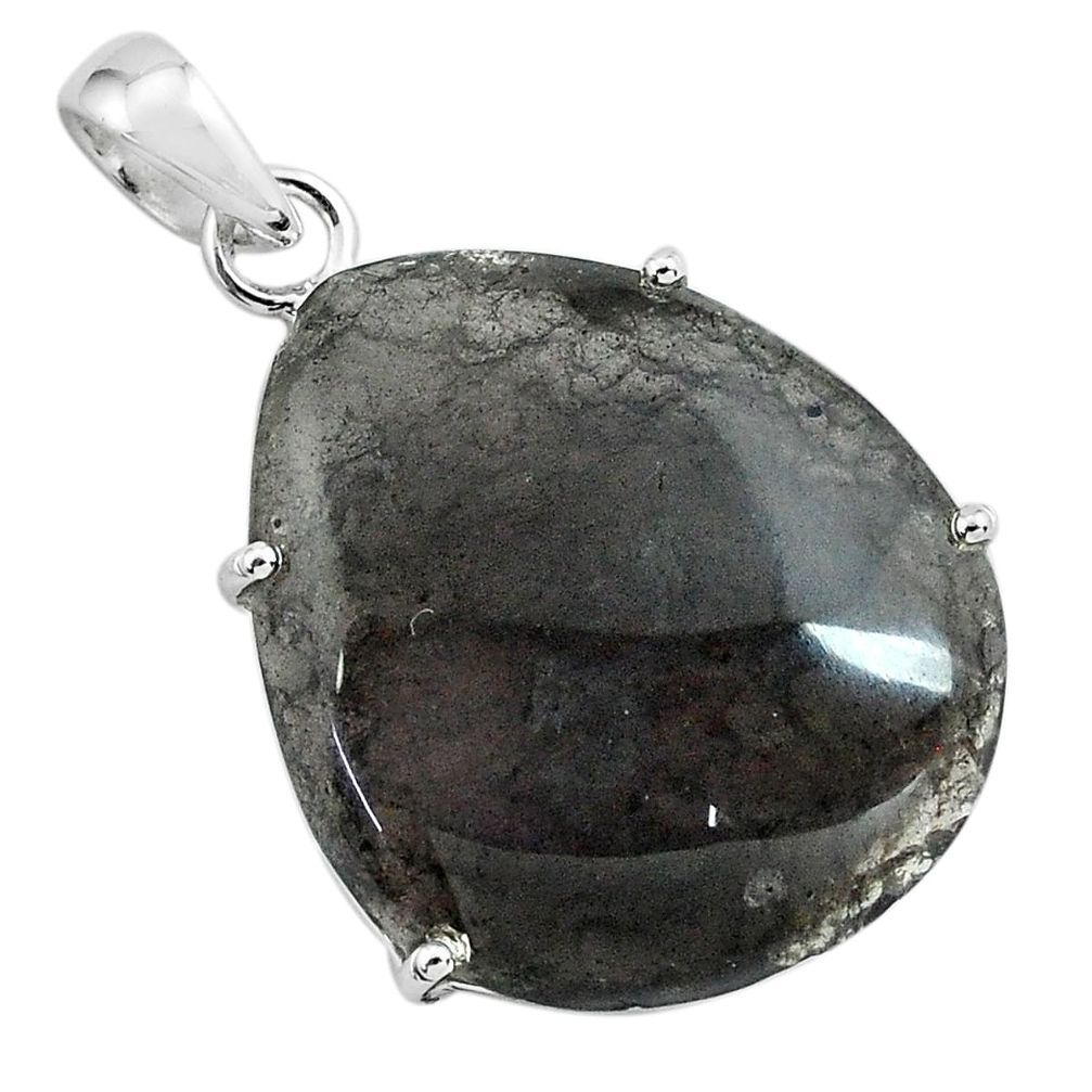 17.53cts natural brown agni manitite 925 sterling silver pendant jewelry p68648