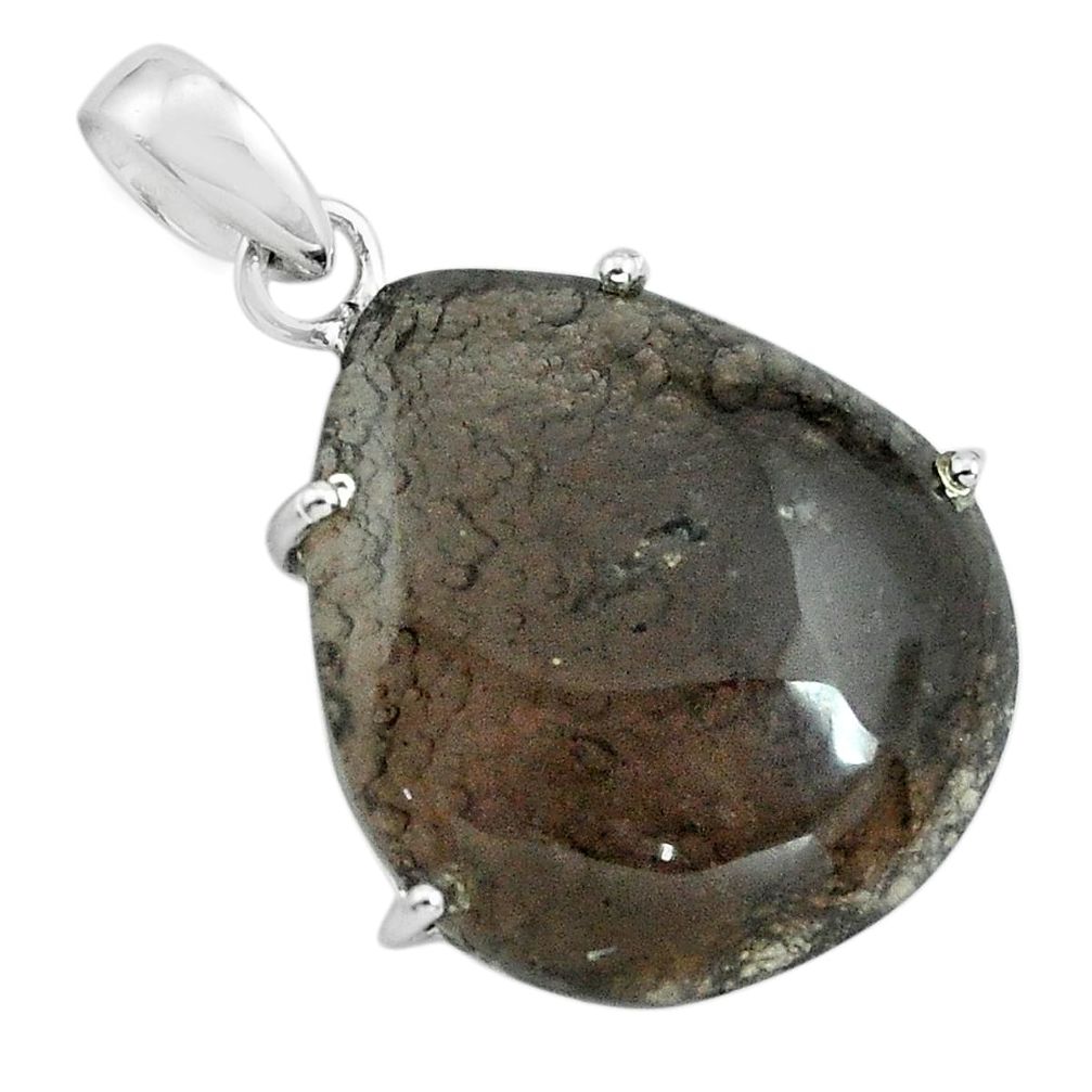 19.29cts natural brown agni manitite 925 sterling silver pendant jewelry p68654