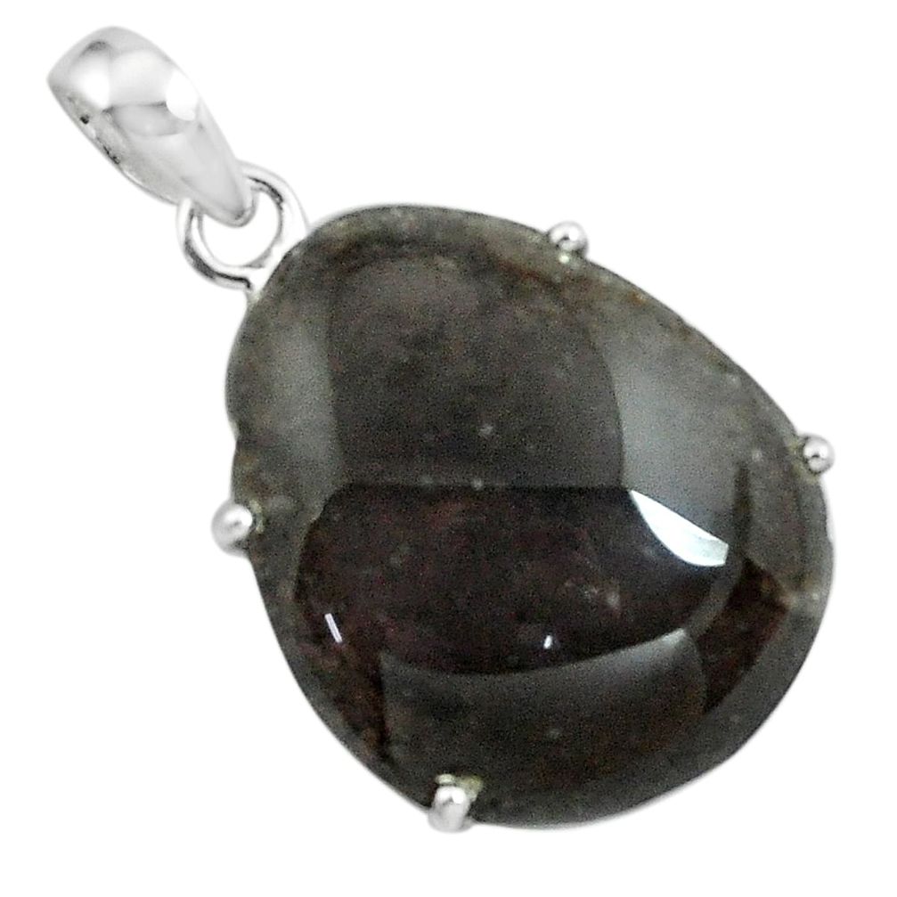 18.73cts natural brown agni manitite 925 sterling silver pendant jewelry p68656