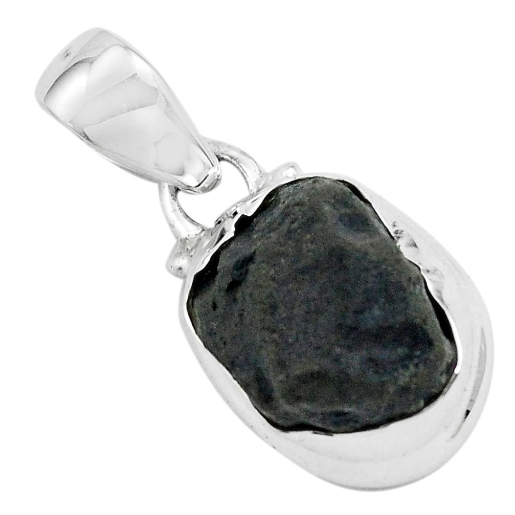 9.47cts natural brown chintamani saffordite 925 sterling silver pendant p69269