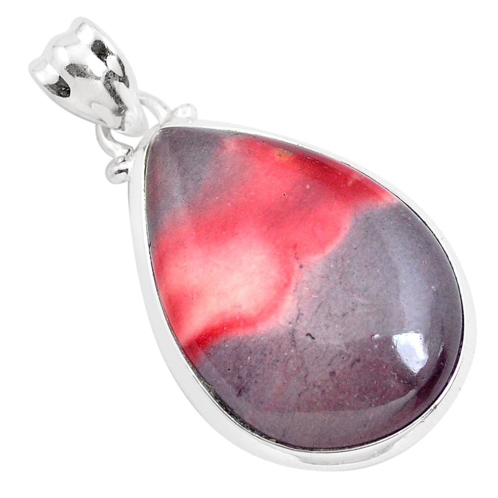 18.06cts natural brown mookaite 925 sterling silver pendant jewelry p40541