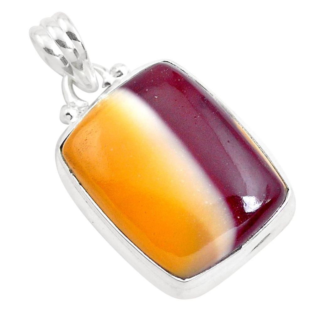 16.87cts natural brown mookaite 925 sterling silver pendant jewelry p40543