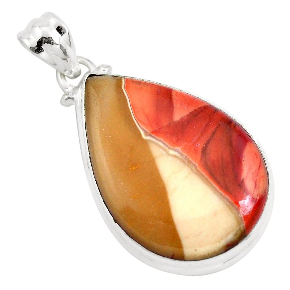 20.15cts natural brown mookaite 925 sterling silver pendant jewelry p40550