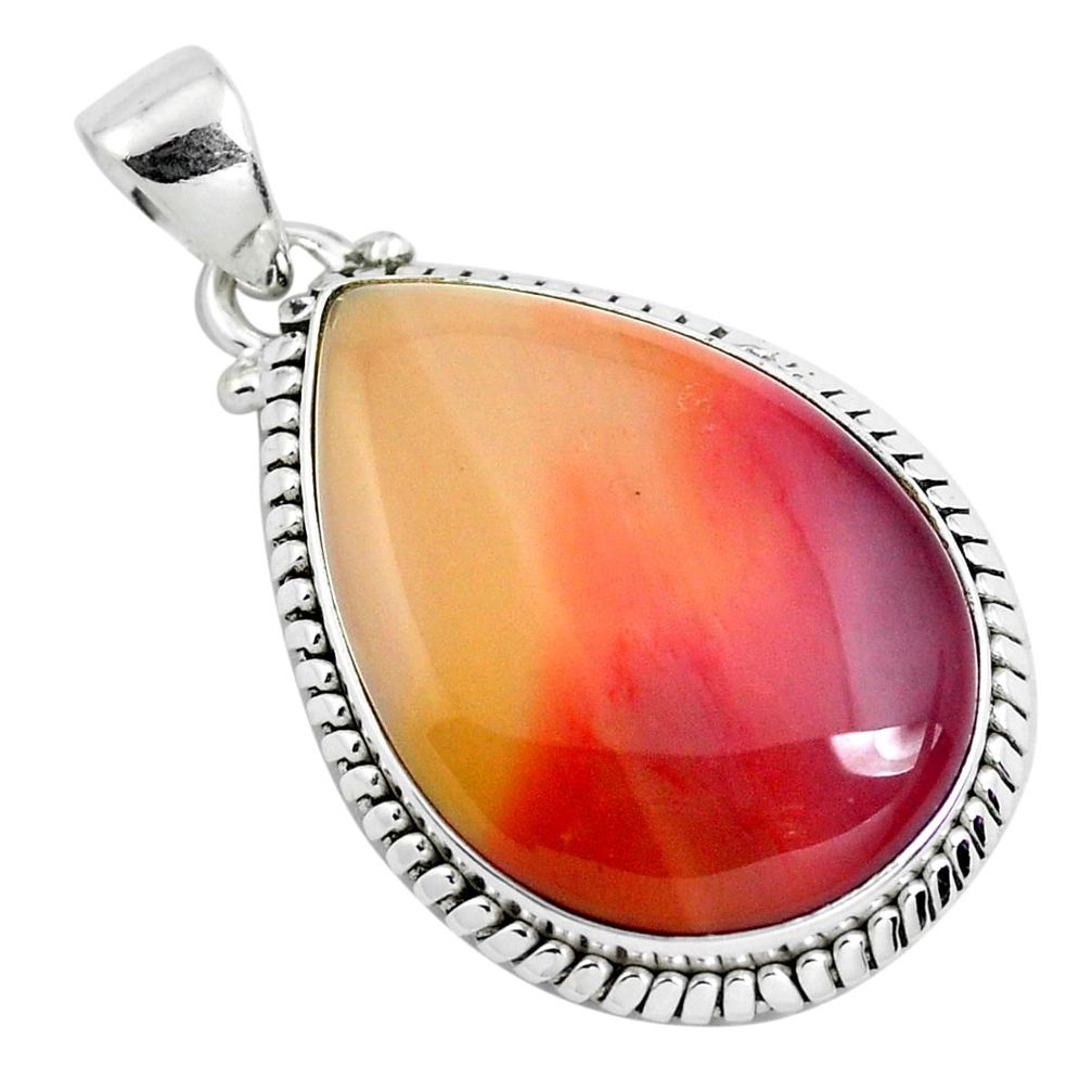 21.48cts natural brown mookaite 925 sterling silver pendant jewelry p40558