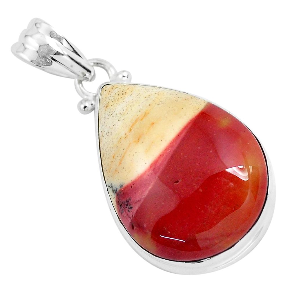 19.23cts natural brown mookaite 925 sterling silver pendant jewelry p46289