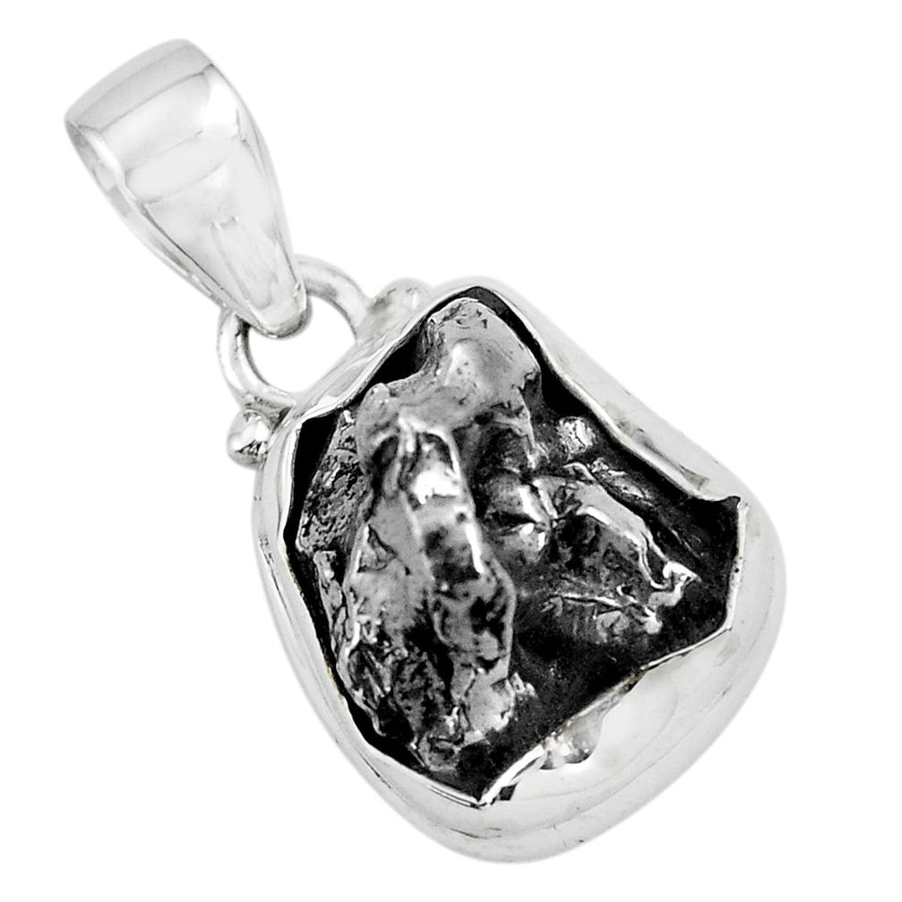 26.54cts natural campo del cielo (meteorite) 925 sterling silver pendant p69285