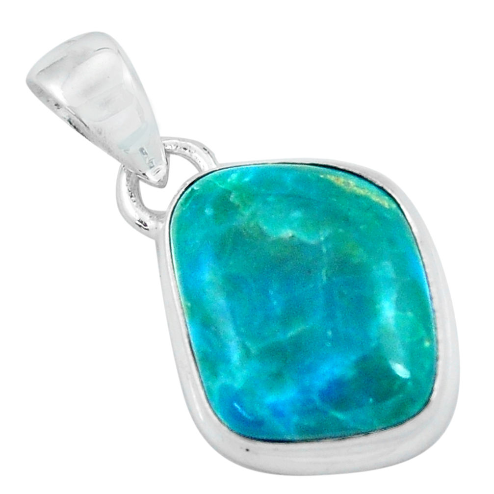 9.86cts natural green opaline 925 sterling silver pendant jewelry p59859