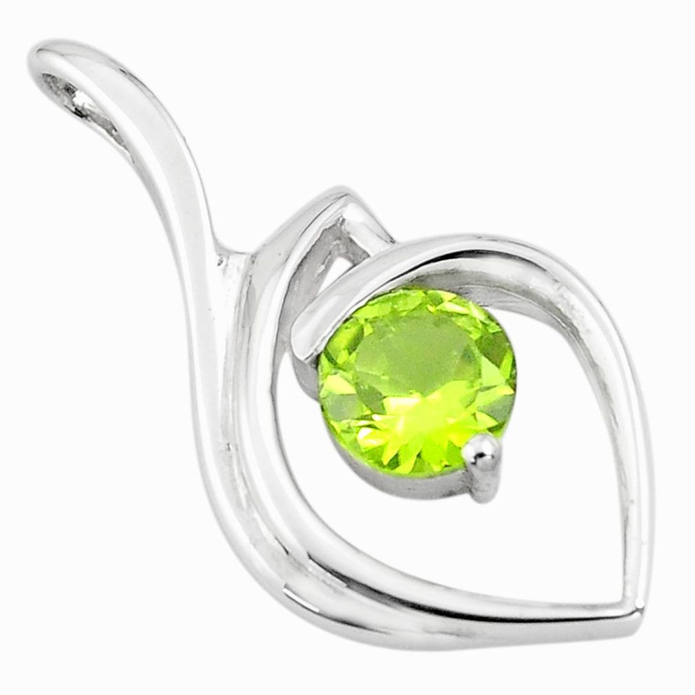 2.78cts natural green peridot 925 sterling silver pendant jewelry p82456