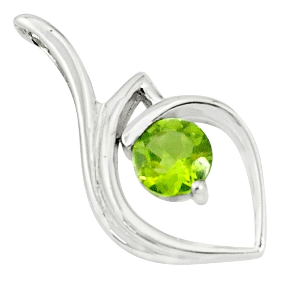 2.61cts natural green peridot 925 sterling silver pendant jewelry p83905