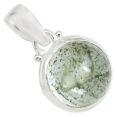 14.47cts natural green scenic lodolite 925 sterling silver pendant p79065