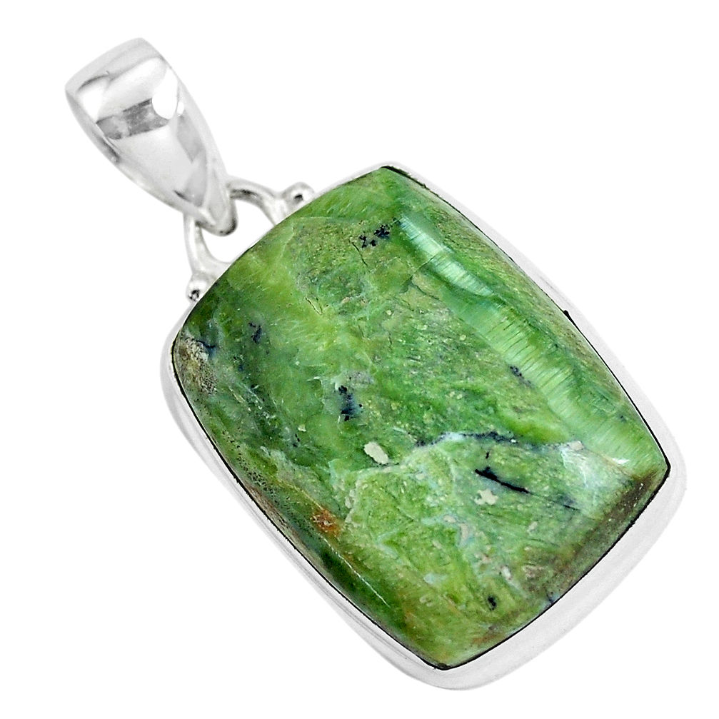 18.15cts natural green swiss imperial opal 925 sterling silver pendant p46141