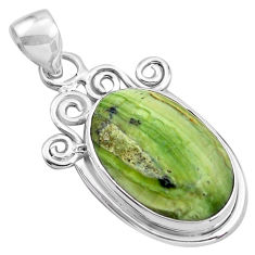 16.20cts natural green swiss imperial opal 925 sterling silver pendant p85571
