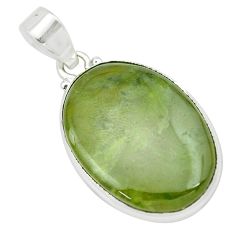 25.00cts natural green vasonite 925 sterling silver pendant jewelry p66250