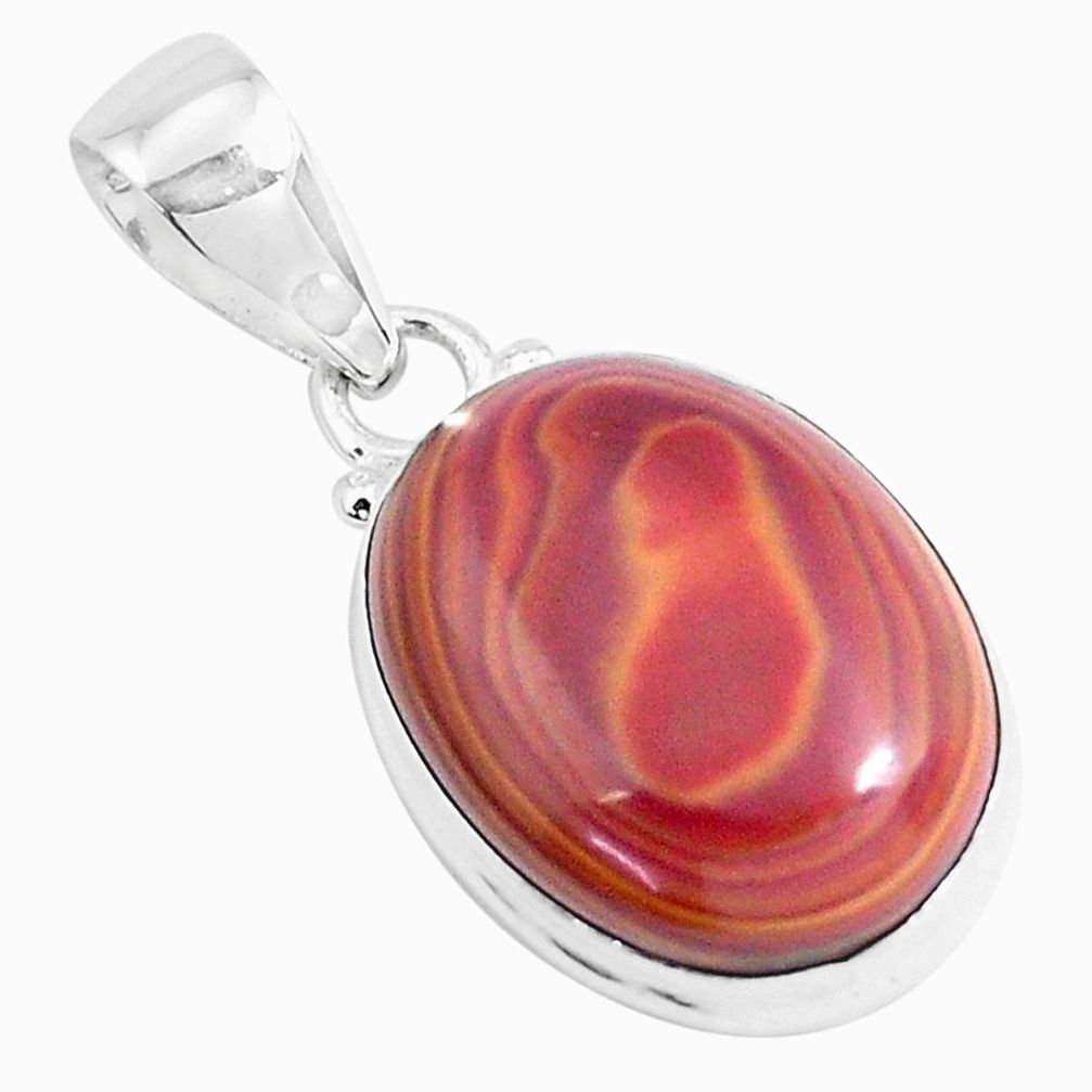 16.20cts natural heckonite rainbow 925 sterling silver pendant jewelry p49356