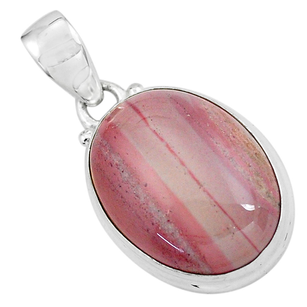 15.08cts natural heckonite rainbow 925 sterling silver pendant jewelry p59659