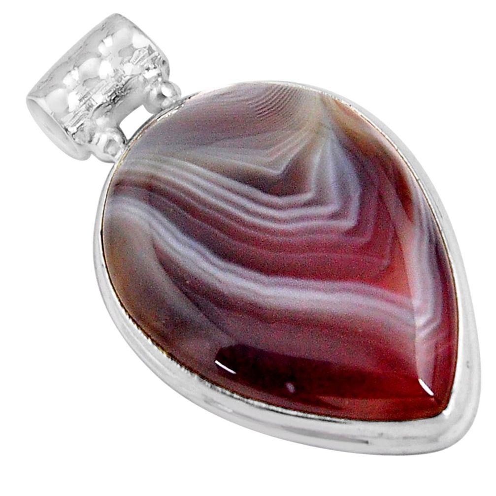 20.88cts natural honey botswana agate 925 sterling silver pendant jewelry p90441