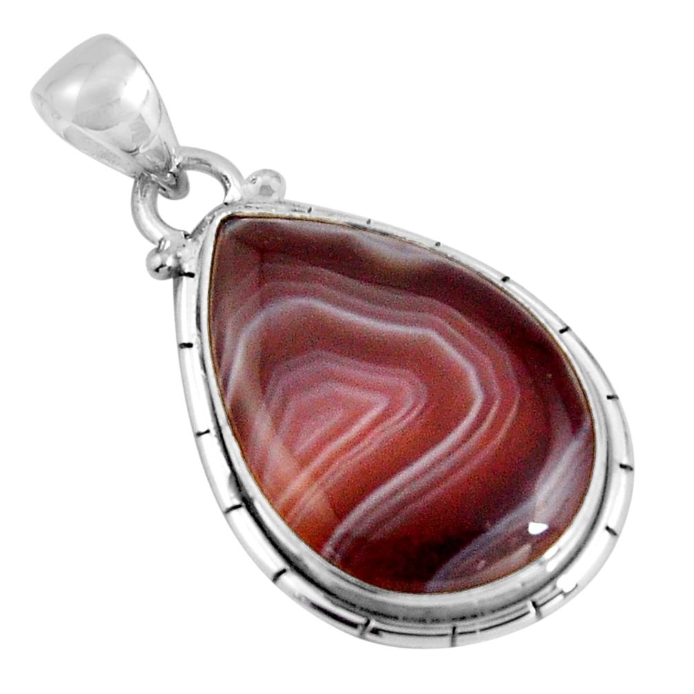14.23cts natural honey botswana agate 925 sterling silver pendant jewelry p90446