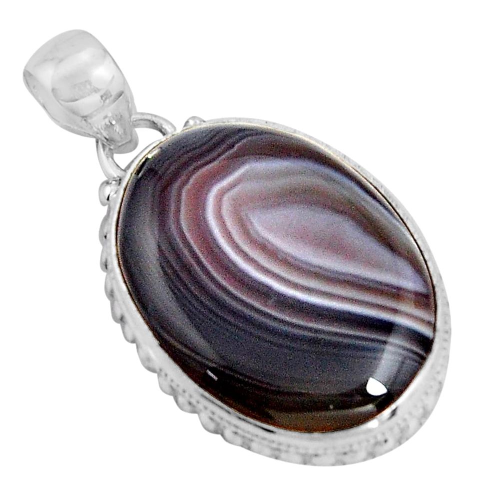 18.68cts natural honey botswana agate 925 sterling silver pendant jewelry p90448