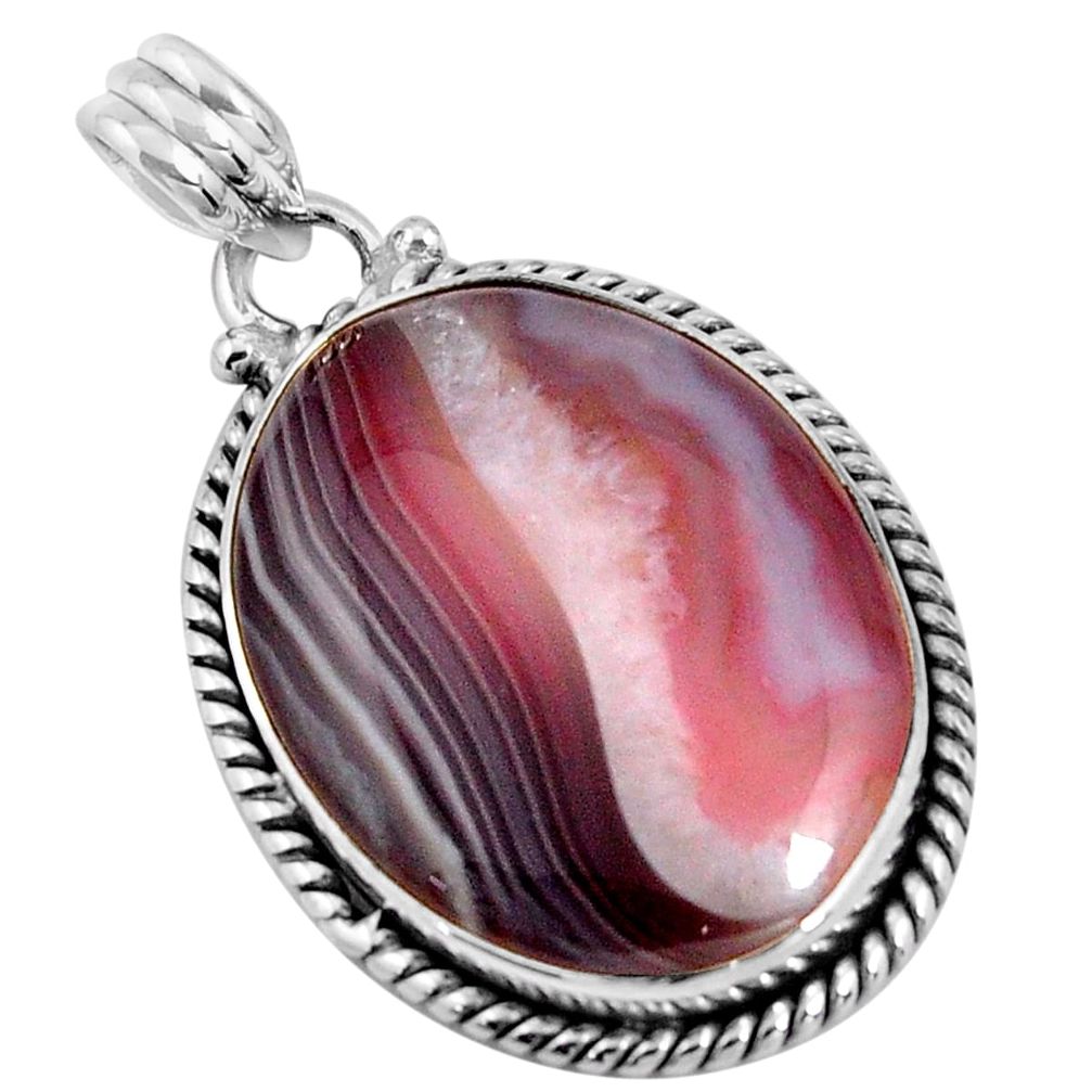 19.23cts natural honey botswana agate 925 sterling silver pendant jewelry p90452