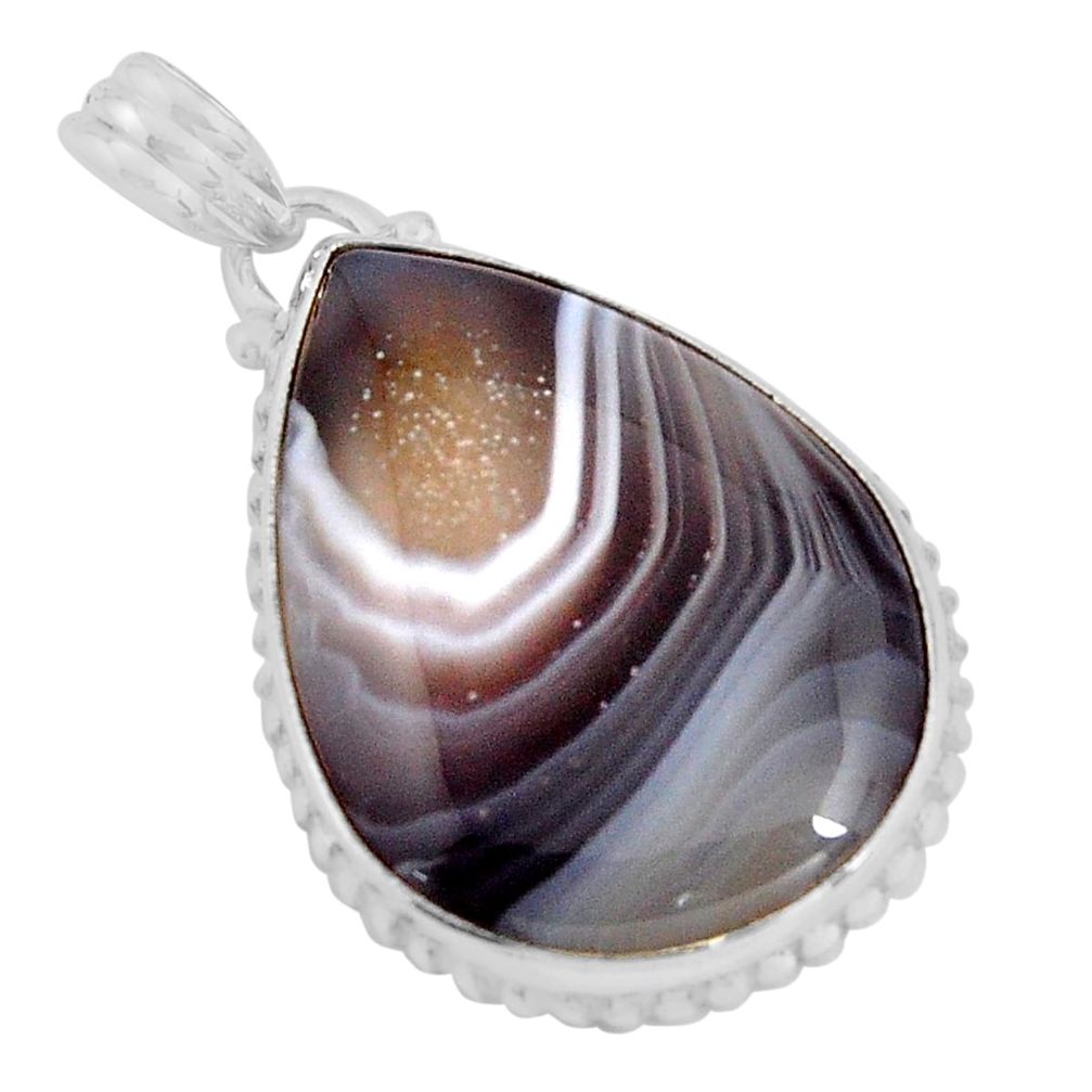 21.48cts natural honey botswana agate 925 sterling silver pendant jewelry p90453