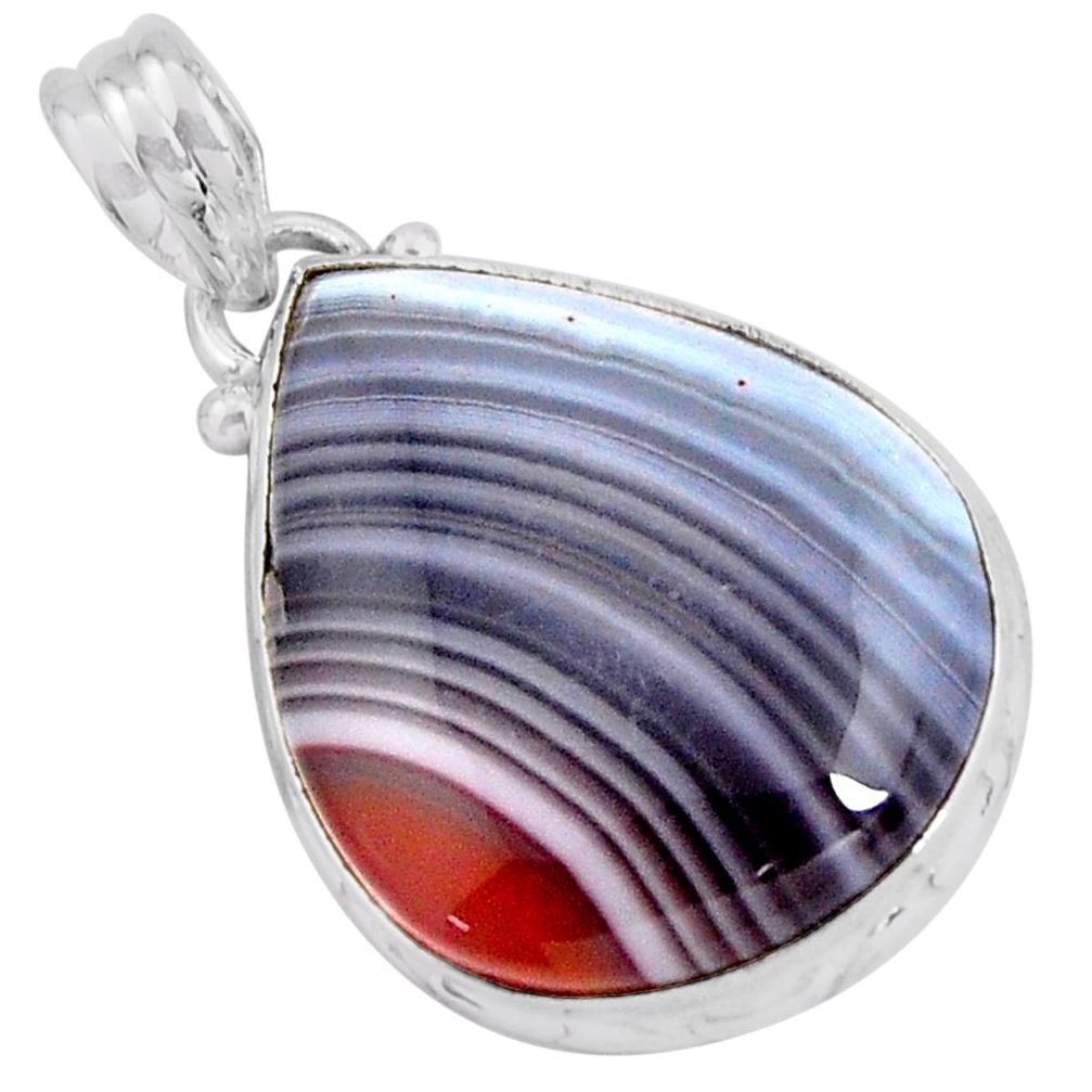 16.18cts natural honey botswana agate 925 sterling silver pendant jewelry p90456
