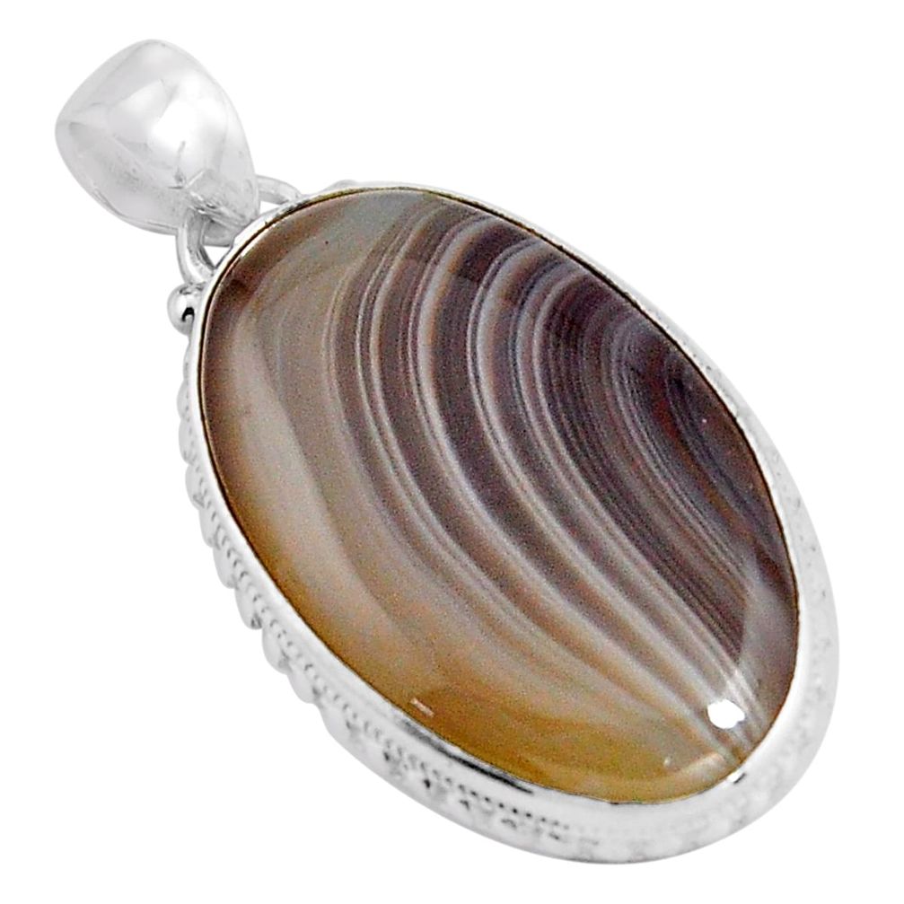 21.48cts natural honey botswana agate 925 sterling silver pendant jewelry p90458