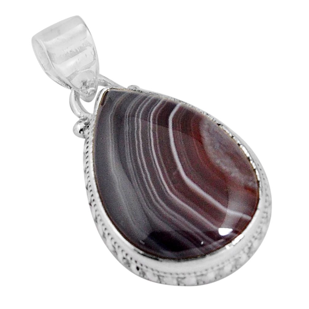 16.18cts natural honey botswana agate 925 sterling silver pendant jewelry p90459