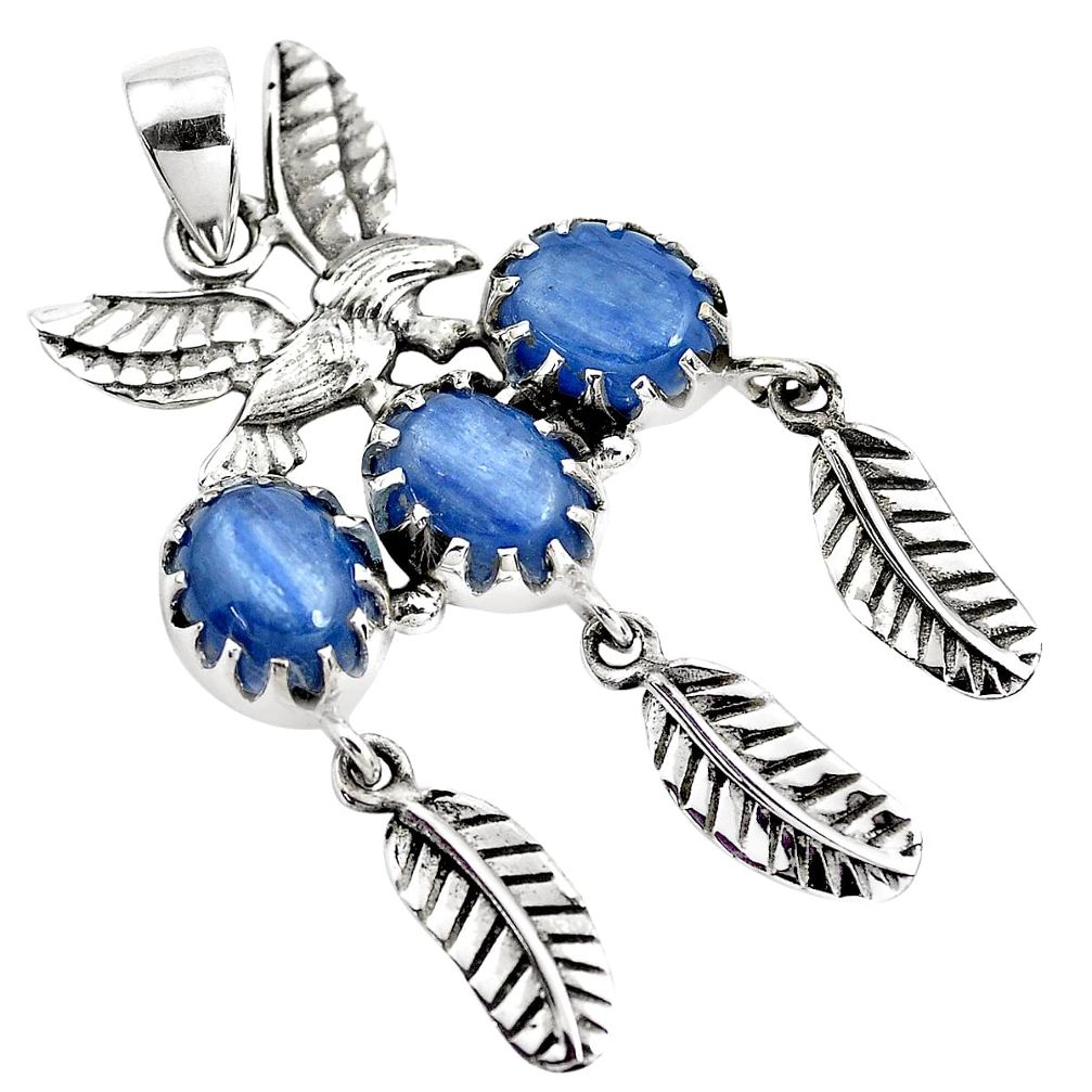 9.62cts natural kyanite 925 sterling silver dreamcatcher pendant jewelry p42167