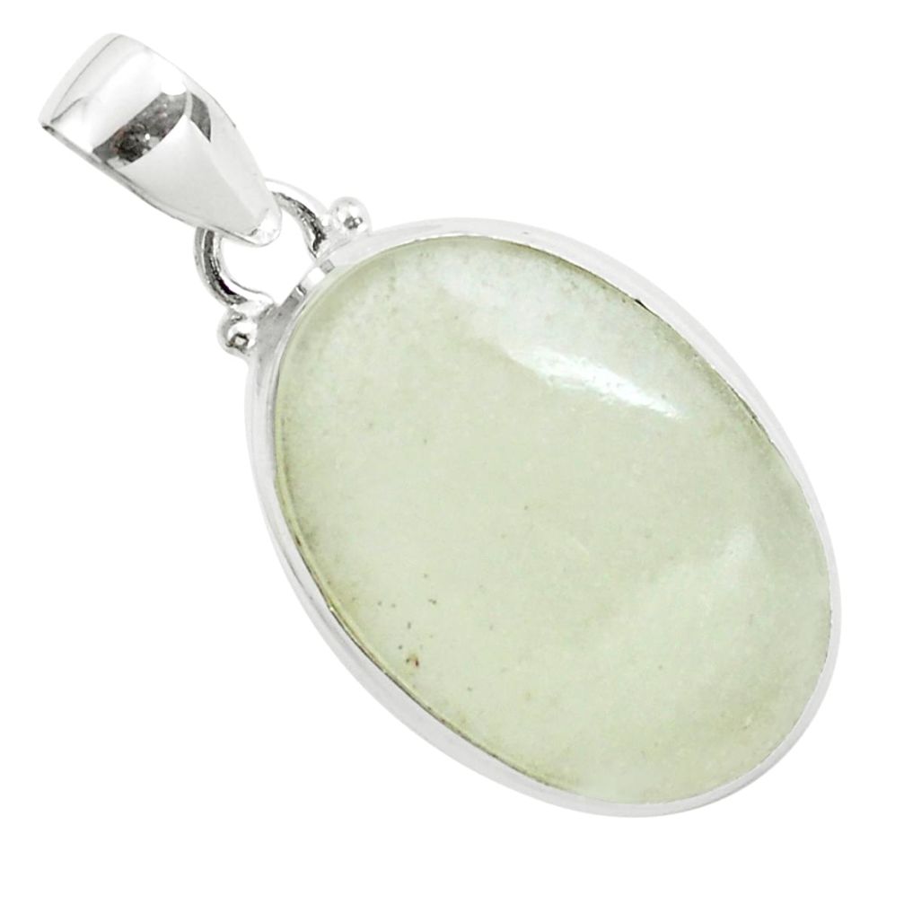 16.73cts natural libyan desert glass (gold tektite) 925 silver pendant p58554