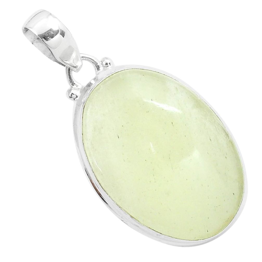 22.25cts natural libyan desert glass (gold tektite) 925 silver pendant p58562